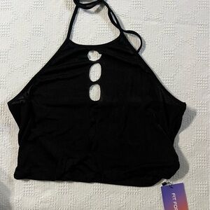 NWT sheer cut out top